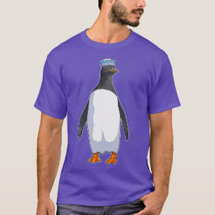 Camiseta Pinguim como marinheiro com chapéu