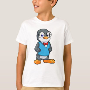 Camiseta Pinguim como Nerd de óculos