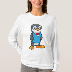 Camiseta Pinguim como Nerd de óculos