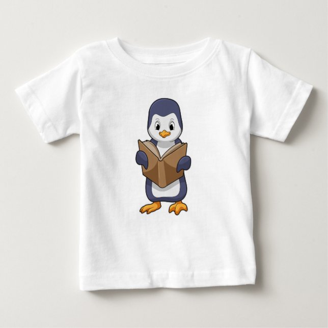 Camiseta Pinguim como Nerd do Livro (Frente)
