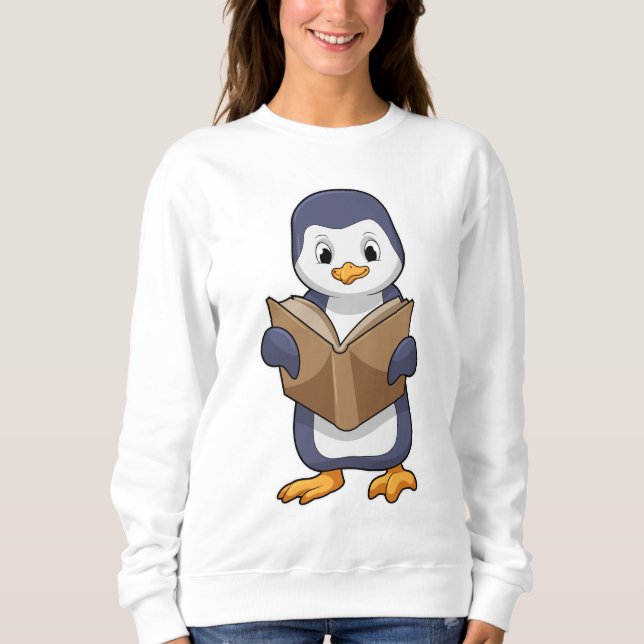 Camiseta Pinguim como Nerd do Livro (Frente)