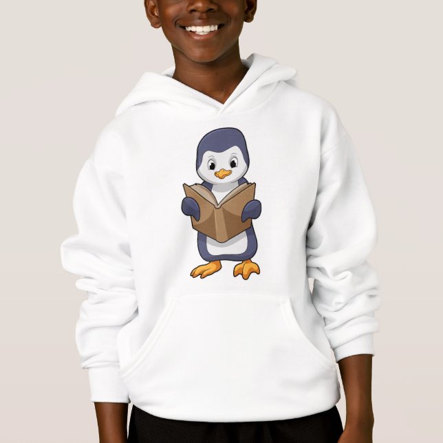 Camiseta Pinguim como Nerd do Livro (Frente)