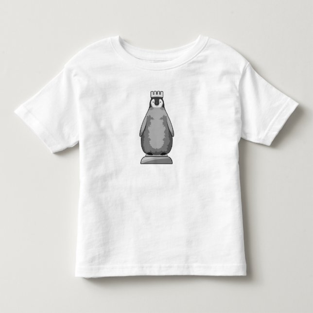 Camiseta Pinguim como peça de xadrez King (Frente)