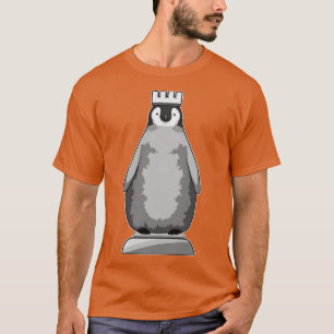 Camiseta Pinguim como peça de xadrez King