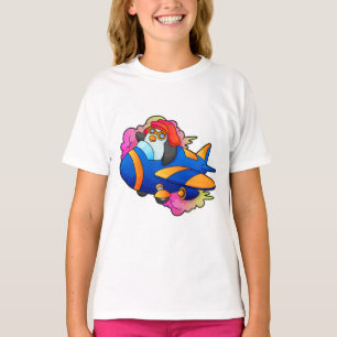 Camiseta Pinguim como piloto com avião