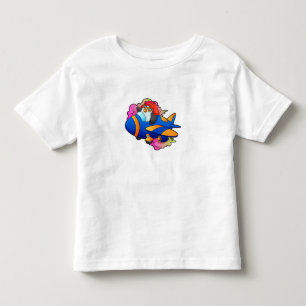 Camiseta Pinguim como piloto com avião