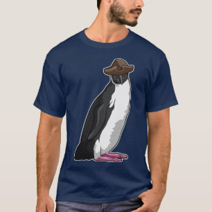 Camiseta Pinguim como Pirata com Chapéu