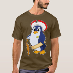 Camiseta Pinguim como pirata com chapéu 1