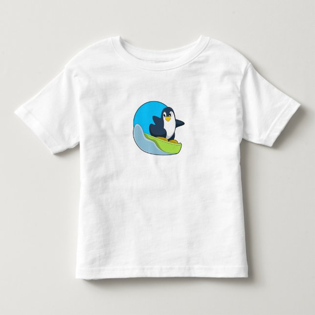 Camiseta Pinguim como praticante de snowboard com Sonowboar (Frente)