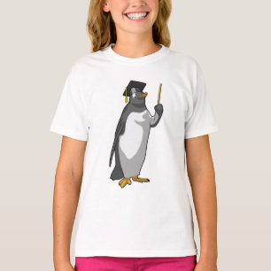Camiseta Pinguim como professor com ponteiro