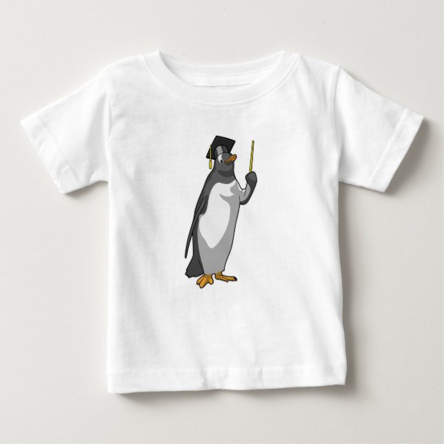 Camiseta Pinguim como professor com ponteiro (Frente)