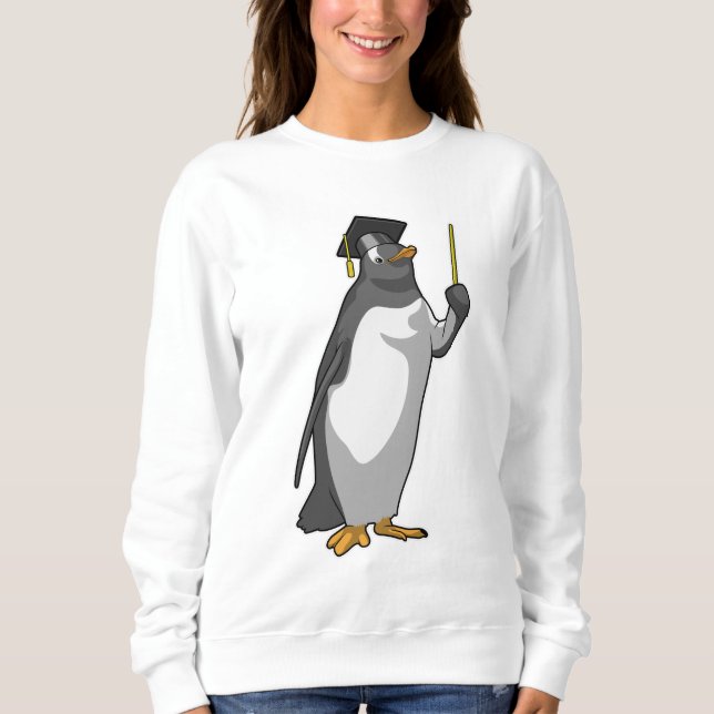 Camiseta Pinguim como professor com ponteiro (Frente)