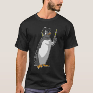 Camiseta Pinguim como professor com ponteiro