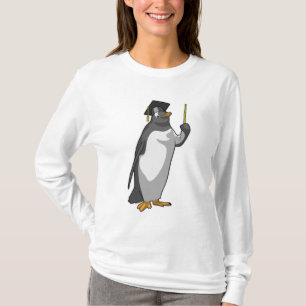 Camiseta Pinguim como professor com ponteiro