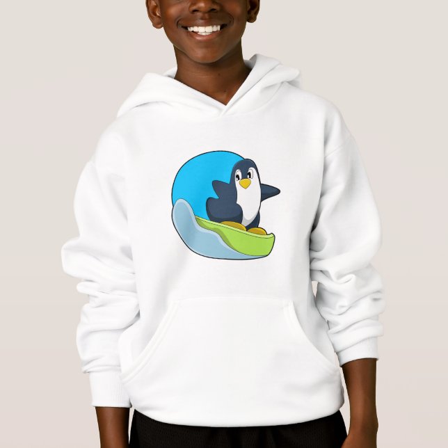 Camiseta Pinguim como Snowboarder com Sonowboard.PNG (Frente)