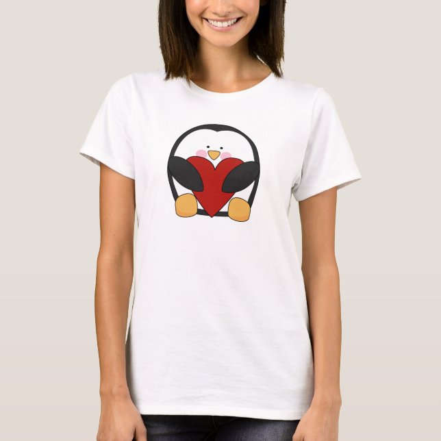 Camiseta Pinguim - ConfortoSoft® com as mãos de mulheres (Frente)