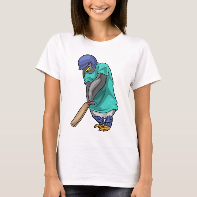 Camiseta Pinguim Cricket bat (Frente)