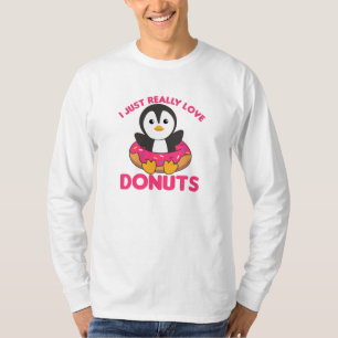 Camiseta Pinguim Cujo Engraçado É Gentil Em Animais Rosa-
