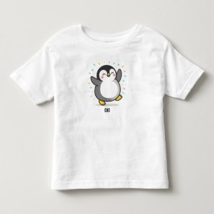Camiseta Pinguim dançando feliz Ilustração personalizada pa