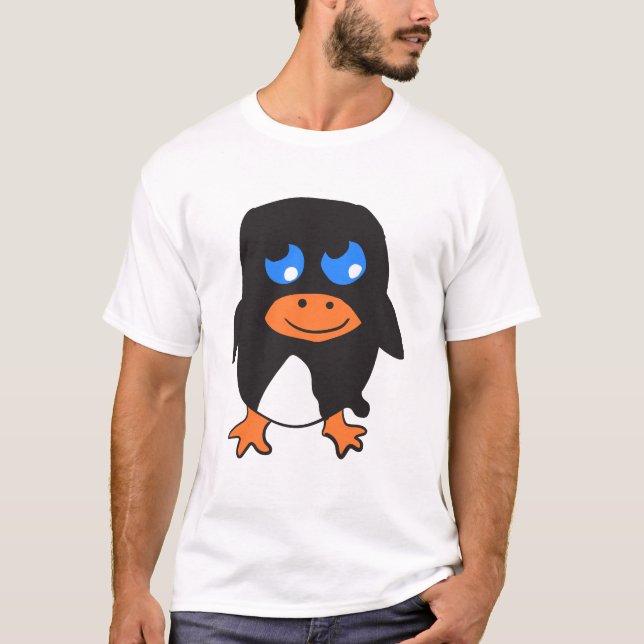 Camiseta Pinguim de Desenho Animado (Frente)