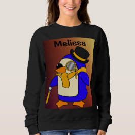 Camiseta Pinguim de desenho animado bonito amarelo-sol