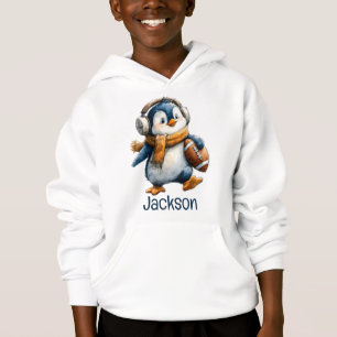 Camiseta Pinguim de Futebol de Inverno Personalizado para C