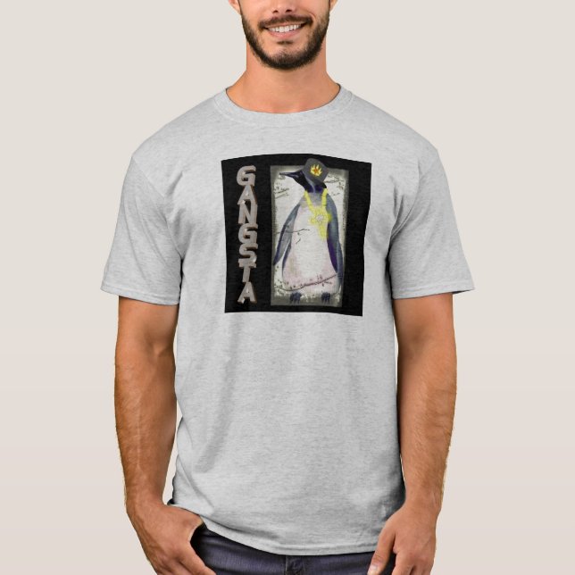 Camiseta Pinguim de Gangsta (Frente)