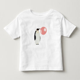 Camiseta Pinguim de Goma de Mascar Cute Sopra Bolha
