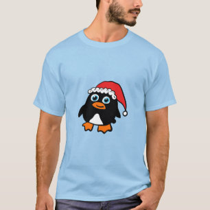 Camiseta Pinguim de Gorro de Natal