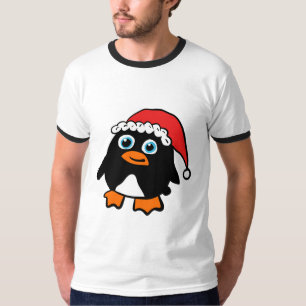 Camiseta Pinguim de Gorro de Papai Noel