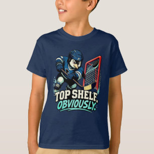 Camiseta Pinguim de Hóquei na Prateleira Superior