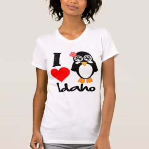 Camiseta Pinguim de Idaho - amor Idaho de I