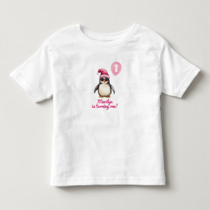Camiseta Pinguim de Inverno Rosa Legal