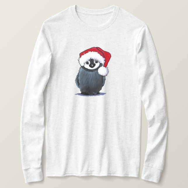 Camiseta Pinguim de Natal (Frente do Design)