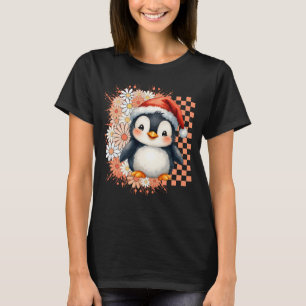 Camiseta Pinguim de Natal Kawaii - Estético Feriado Bonito