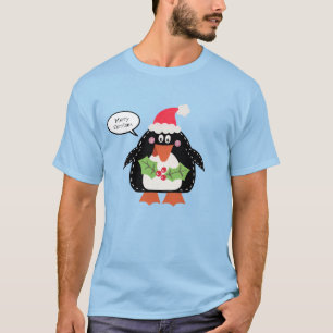 Camiseta Pinguim de Natal Personalizado