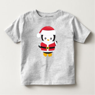 Camiseta Pinguim de Natal, Pinguim com Chapéu de Santa, Cin