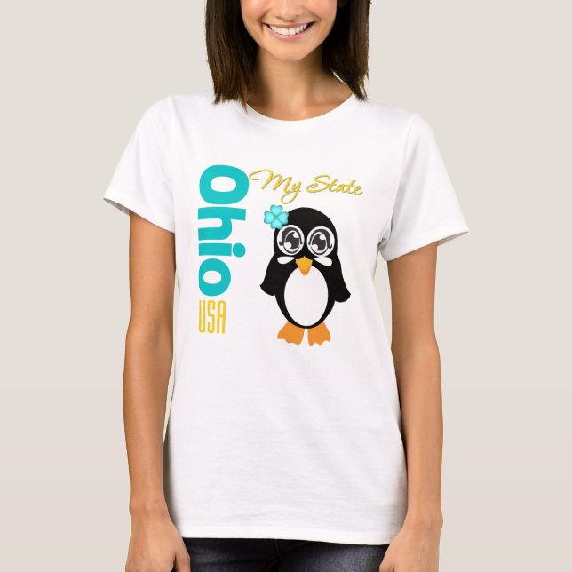 Camiseta Pinguim de Ohio EUA (Frente)