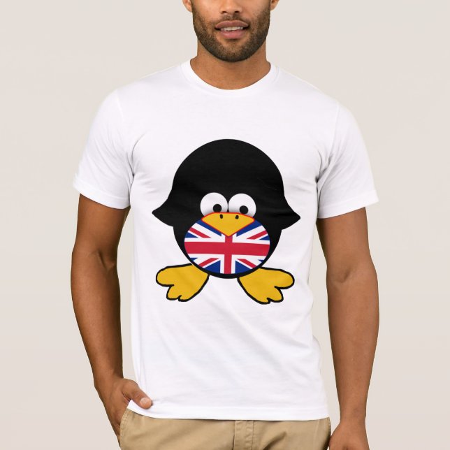 Camiseta Pinguim de Union Jack (Frente)