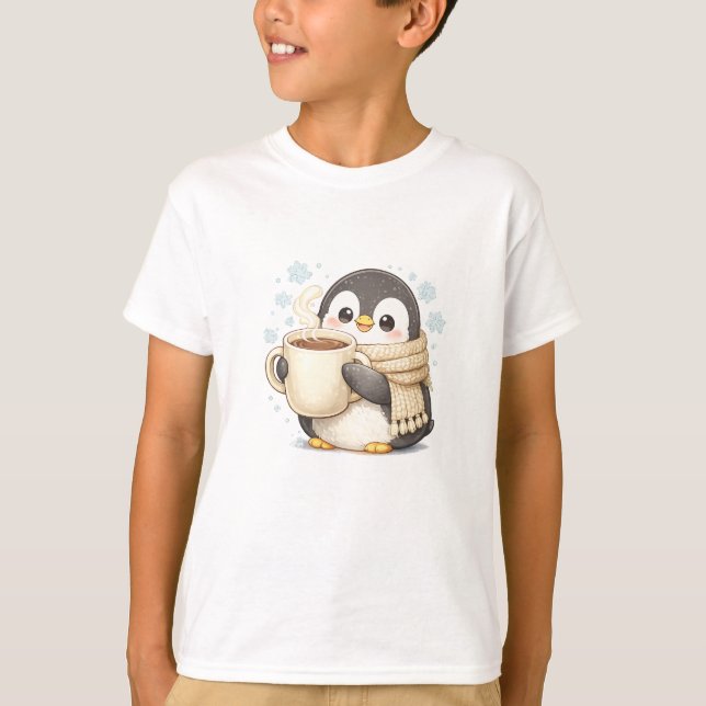 Camiseta Pinguim do Café da Manhã (Frente)