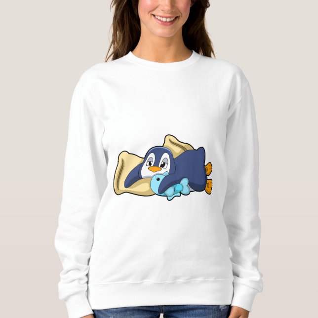 Camiseta Pinguim dormindo com Travesseiro (Frente)