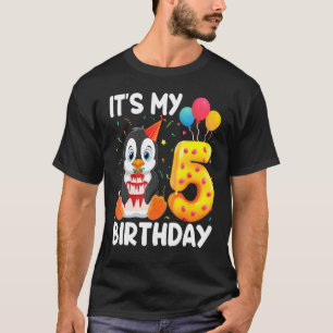 Camiseta Pinguim É Meu Aniversário 5 de 5 Anos Pinguim B