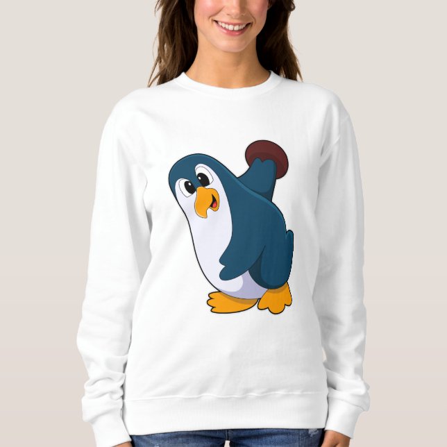Camiseta Pinguim em Boliches com Bola de boliche (Frente)
