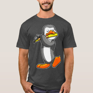 Camiseta Pinguim em Música com Flute