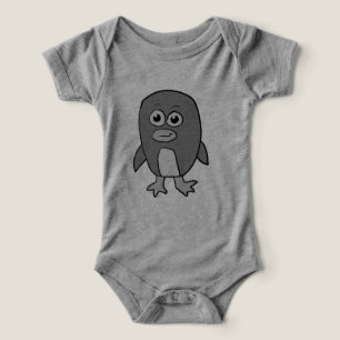 Camiseta Pinguim em Tons de Cinza