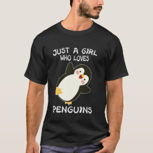 Camiseta Pinguim Engraçado Animal Apenas Uma Garota Que Ama