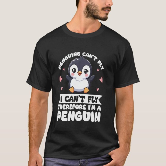 Camiseta Pinguim Engraçado e Bonito Lover Pinguim (Frente)