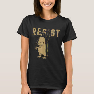 Camiseta Pinguim Engraçado Resiste Pinguins em Protesto Con