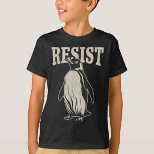 Camiseta Pinguim Engraçado Resiste Pinguins Legal