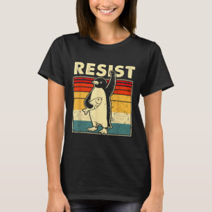 Camiseta Pinguim Engraçado Resiste Pinguins Legal Protesto